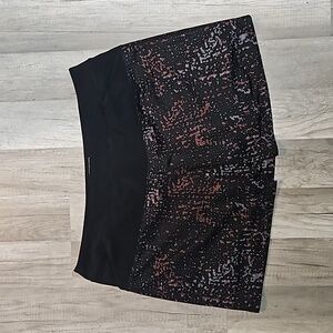 ADIDAS Golf Women's Pull On Skort SIZE L Black Coral Pink Animal Pattern NWT